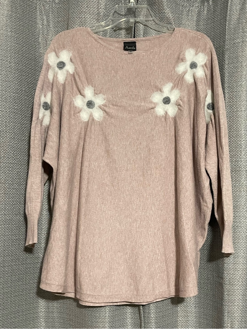 Aneda Pink Floral Knit Women's Top
